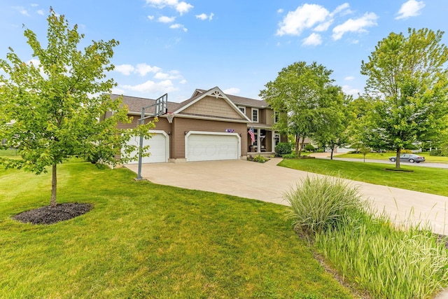 405 Tyler Station Dr, Johnstown, OH 43031 - view of front of house featuring a garage, driveway, and a front lawn