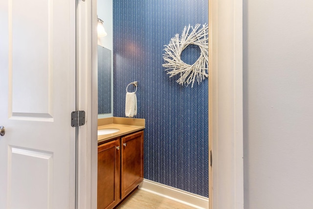 405 Tyler Station Dr, Johnstown, OH 43031 - bathroom with vanity and wood finished floors