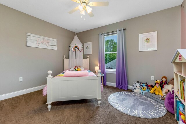 405 Tyler Station Dr, Johnstown, OH 43031 - bedroom featuring carpet flooring, baseboards, and a ceiling fan