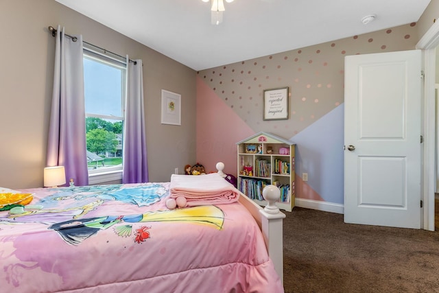 405 Tyler Station Dr, Johnstown, OH 43031 - bedroom with carpet floors, baseboards, and lofted ceiling