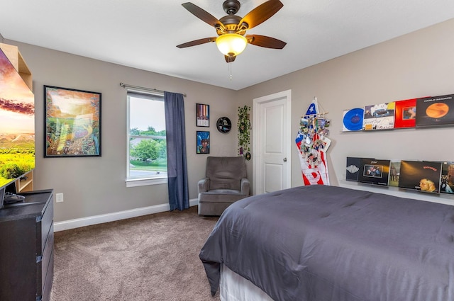 405 Tyler Station Dr, Johnstown, OH 43031 - carpeted bedroom with baseboards and a ceiling fan