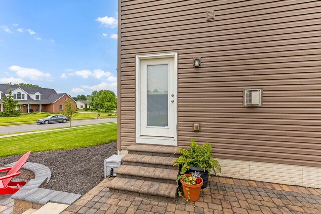 405 Tyler Station Dr, Johnstown, OH 43031 - property entrance with a yard and a residential view