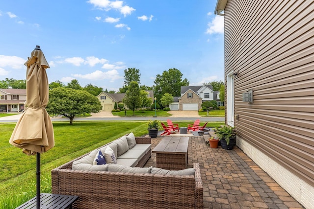405 Tyler Station Dr, Johnstown, OH 43031 - view of patio / terrace featuring an outdoor hangout area and a residential view
