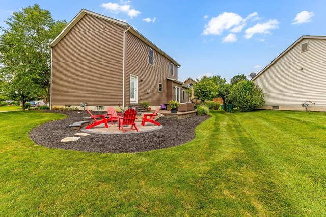 405 Tyler Station Dr, Johnstown, OH 43031 - view of green lawn with a patio area