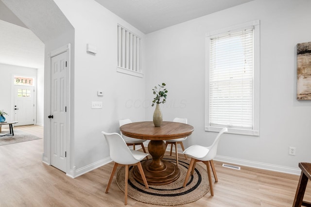 1116 Summit St Unit 1114, Columbus, OH 43201 - dining area featuring light wood finished floors and baseboards