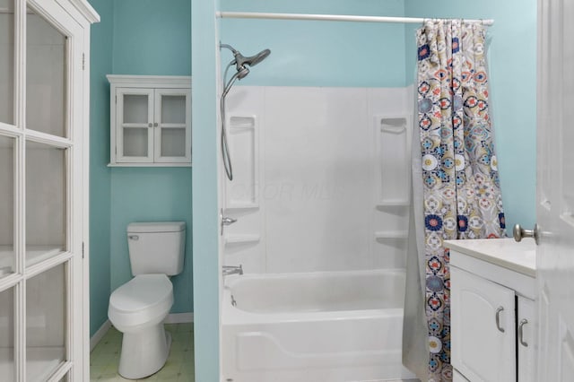 115 N Walnut St, Baltimore, OH 43105 - bathroom with toilet, shower / tub combo with curtain, and vanity