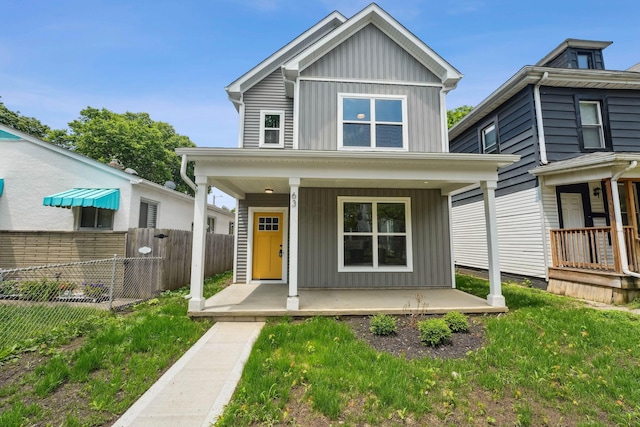 63 Hayden Ave, Columbus, OH 43222 - view of front of property featuring board and batten siding and covered porch