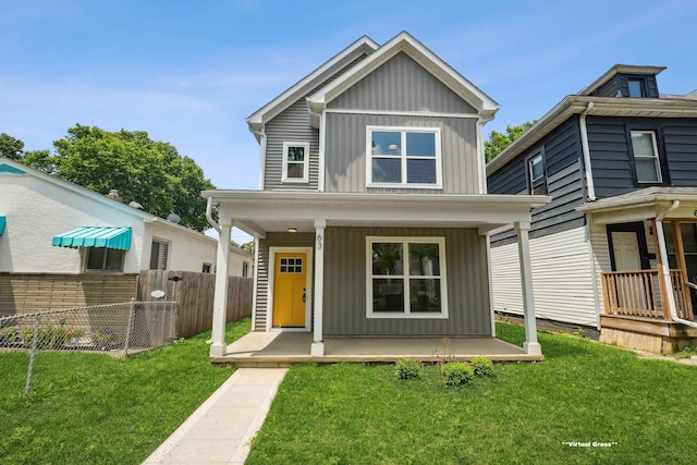 63 Hayden Ave, Columbus, OH 43222 - view of front of house with board and batten siding and a porch
