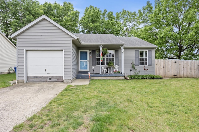 993 Esther Dr, Columbus, OH 43207 - ranch-style home with an attached garage, driveway, covered porch, and roof with shingles