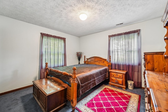 6769 Thoreau Ln NE, Baltimore, OH 43105 - bedroom with carpet floors, a textured ceiling, and baseboards