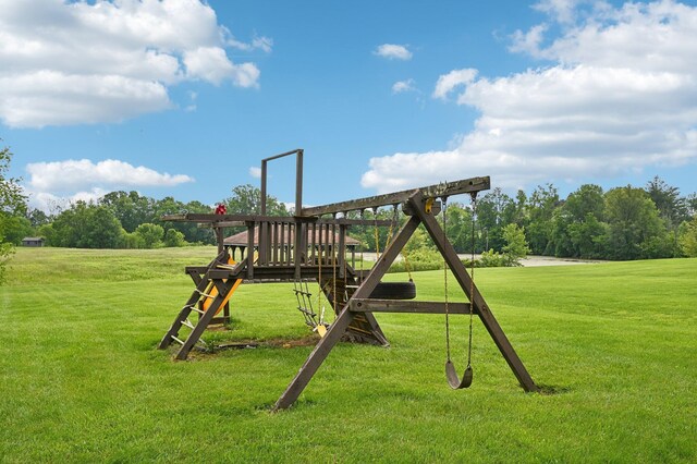 6769 Thoreau Ln NE, Baltimore, OH 43105 - view of jungle gym with a yard