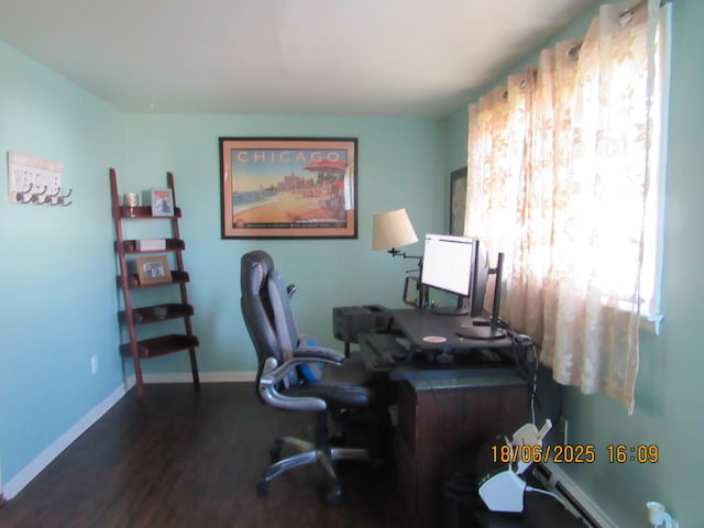 603 N Court St, Circleville, OH 43113 - office with baseboards and wood finished floors