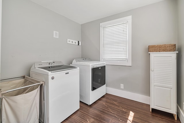 610 Chestnut St, Dresden, OH 43821 - laundry room featuring independent washer and dryer and dark wood-style floors