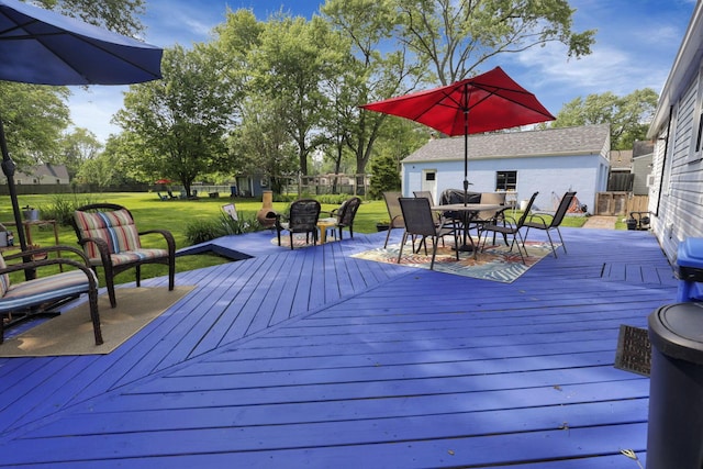 6769 Hildreth Ave, Columbus, OH 43229 - deck featuring outdoor dining area