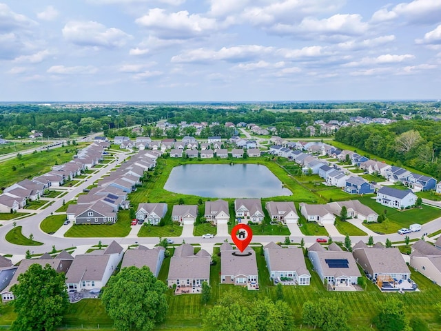 3736 Sanctuary, Hilliard, OH 43026 - aerial view of property's location featuring nearby suburban area and a large body of water