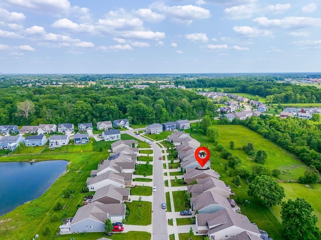 3736 Sanctuary, Hilliard, OH 43026 - aerial view of residential area featuring a nearby body of water