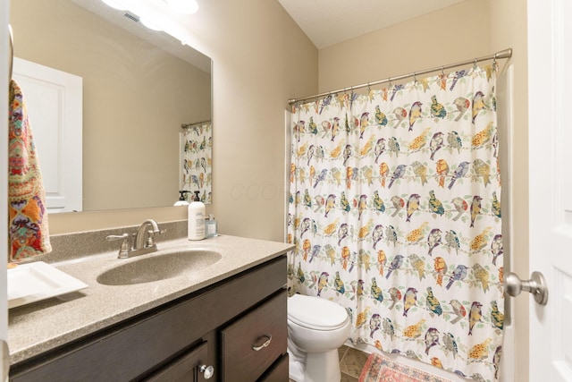 3736 Sanctuary, Hilliard, OH 43026 - bathroom with vanity, curtained shower, and tile patterned floors