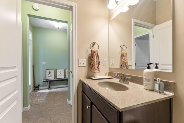 3736 Sanctuary, Hilliard, OH 43026 - bathroom with tile patterned floors and vanity