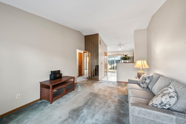 797 Timber Way Dr Unit 16C, Columbus, OH 43085 - carpeted living area featuring baseboards and ceiling fan
