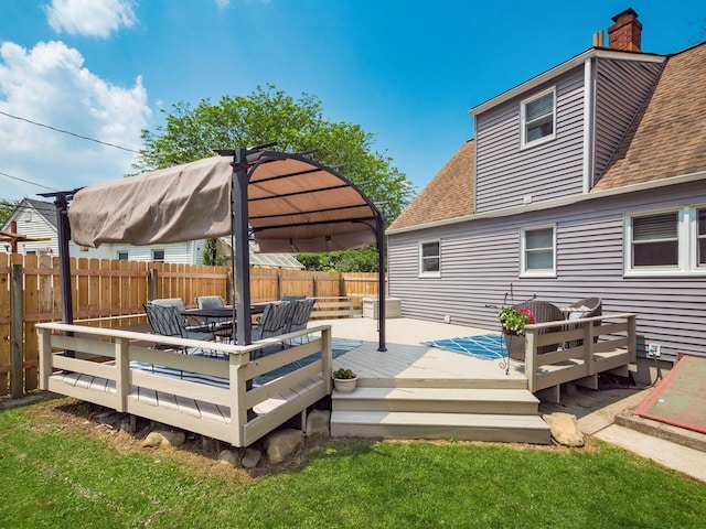 5298 Crawford Dr, Columbus, OH 43229 - deck featuring a fenced backyard