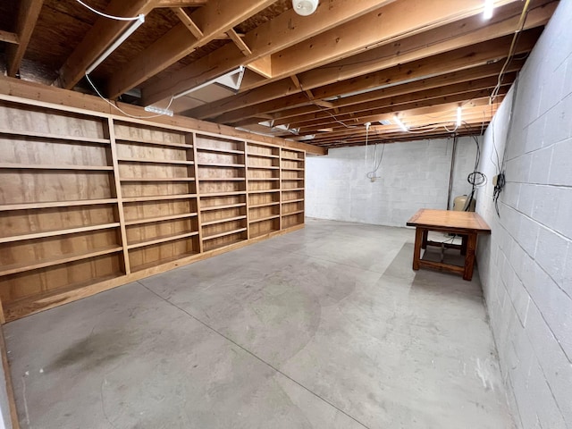 20600 Hellwig Rd, Utica, OH 43080 - unfinished basement with concrete block wall
