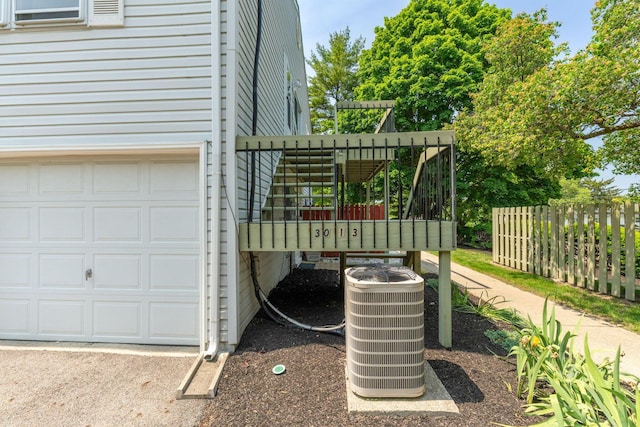 3013 La Vista Dr Unit 29, Columbus, OH 43204 - garage with central AC unit