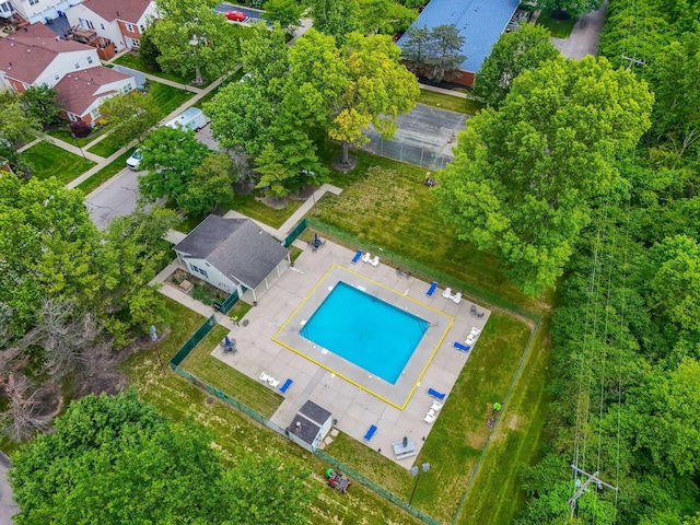 3013 La Vista Dr Unit 29, Columbus, OH 43204 - bird's eye view of a pool area