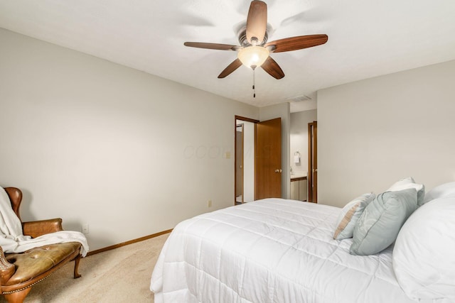 4393 Hammerton Dr Unit 14B, Columbus, OH 43228 - bedroom with light carpet and ceiling fan