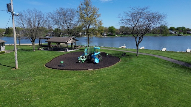 1855 Itawamba Trl, London, OH 43140 - surrounding community with a gazebo, a lawn, and a water view