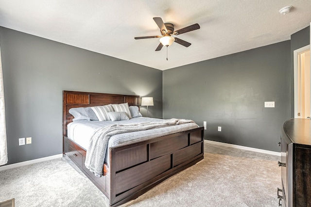 8281 Deering Oaks Dr, Blacklick, OH 43004 - bedroom with light colored carpet, baseboards, and ceiling fan
