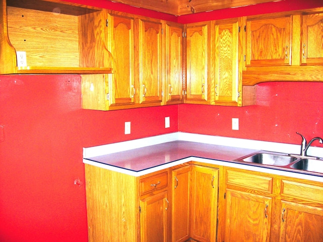 252 Randolph St, Wilmington, OH 45177 - kitchen with a sink and light countertops