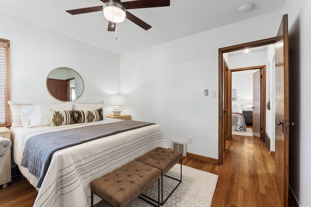 525 E Como Ave, Columbus, OH 43202 - bedroom featuring wood finished floors and ceiling fan