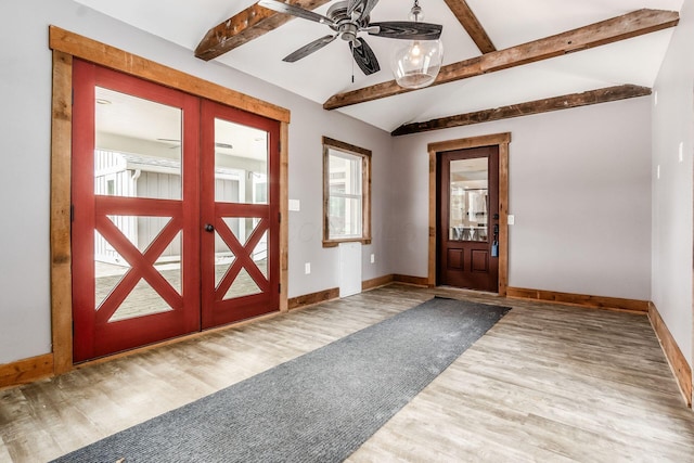 6900 Waterloo Rd NW, Canal Winchester, OH 43110 - entrance foyer with a ceiling fan and wood finished floors