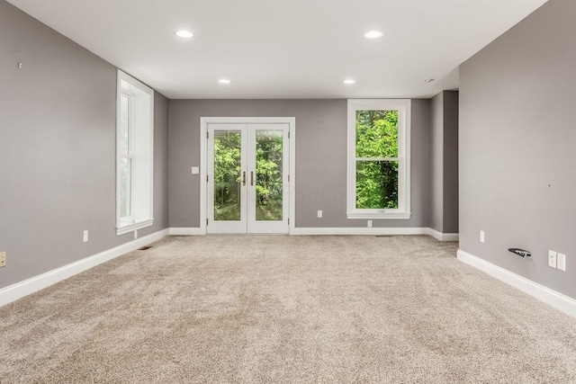 6900 Waterloo Rd NW, Canal Winchester, OH 43110 - carpeted spare room featuring french doors and recessed lighting