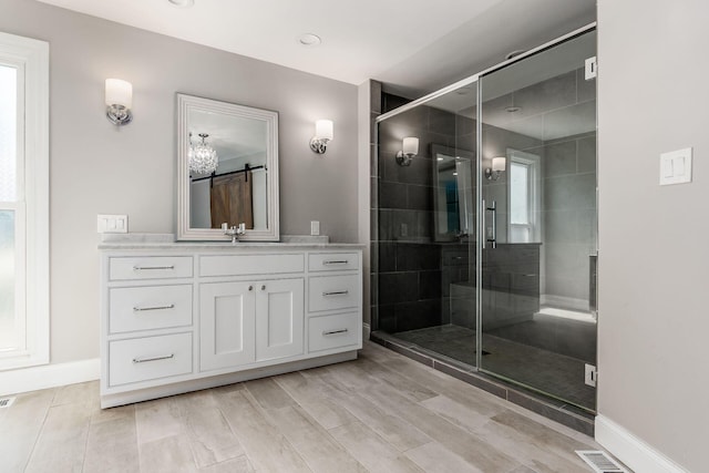 6900 Waterloo Rd NW, Canal Winchester, OH 43110 - bathroom featuring vanity and a stall shower