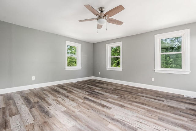 6900 Waterloo Rd NW, Canal Winchester, OH 43110 - empty room with ceiling fan and wood finished floors