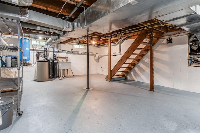 6900 Waterloo Rd NW, Canal Winchester, OH 43110 - below grade area with stairs and a water softener