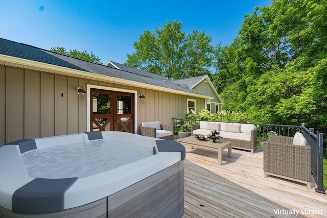 6900 Waterloo Rd NW, Canal Winchester, OH 43110 - wooden deck featuring an outdoor living space