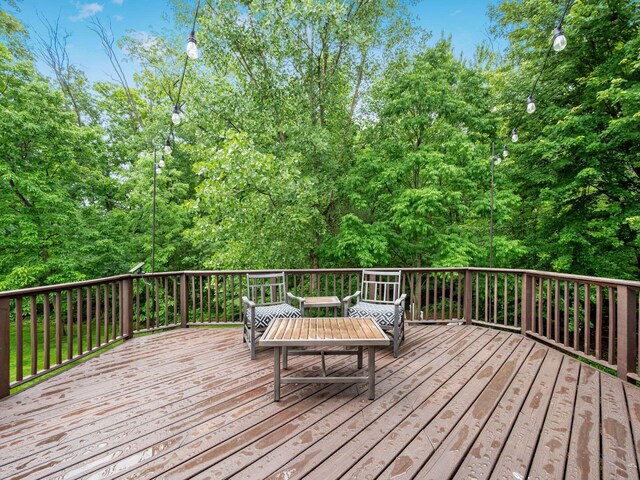 7034 Kellogg Dr, Powell, OH 43065 - wooden deck with outdoor dining space