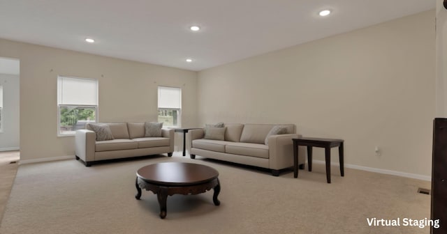 1137 Legacy Ln, Pataskala, OH 43062 - carpeted living area with recessed lighting and baseboards