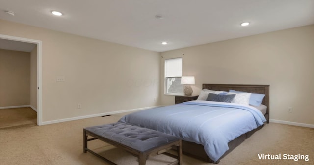 1137 Legacy Ln, Pataskala, OH 43062 - bedroom featuring light colored carpet, baseboards, and recessed lighting