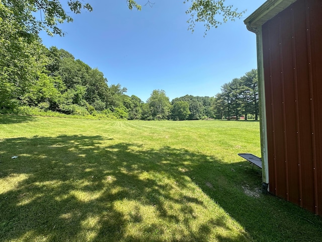 14572 Hock Hocking Rd, Logan, OH 43138 - view of grassy yard featuring a wooded view