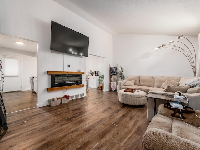 334 Wittenberg St, Columbus, OH 43230 - living room featuring dark wood-style floors and baseboards
