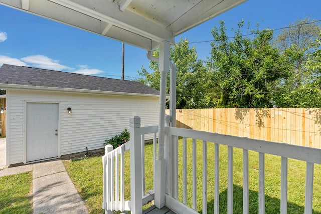 1345 E Deshler Ave, Columbus, OH 43206 - view of patio / terrace with an outbuilding