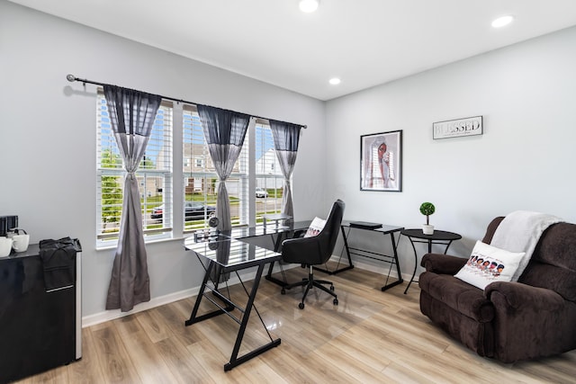 1333 Andy Way, Pataskala, OH 43062 - home office featuring light wood-style flooring and recessed lighting