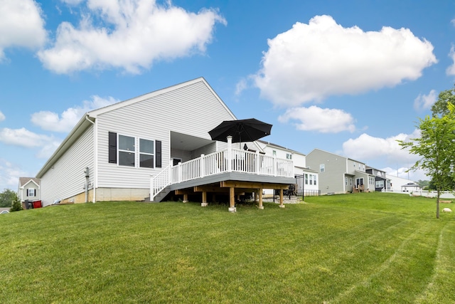 1333 Andy Way, Pataskala, OH 43062 - rear view of property with a deck and a yard