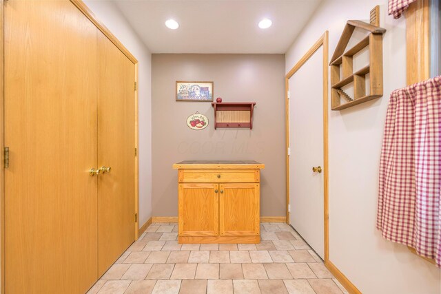 20 Snider Rd, New Carlisle, OH 45344 - hallway featuring recessed lighting and baseboards