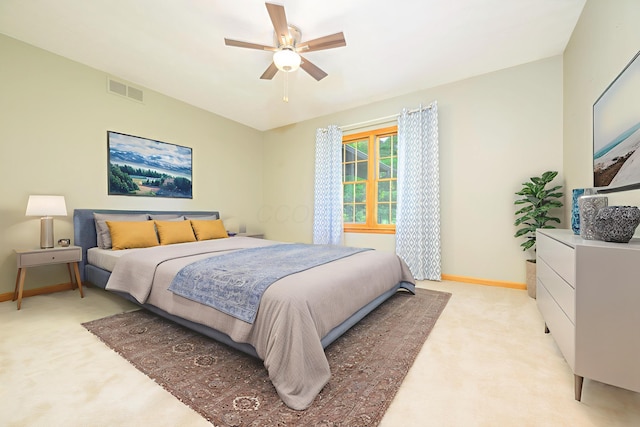 20 Snider Rd, New Carlisle, OH 45344 - bedroom featuring light colored carpet, baseboards, and a ceiling fan
