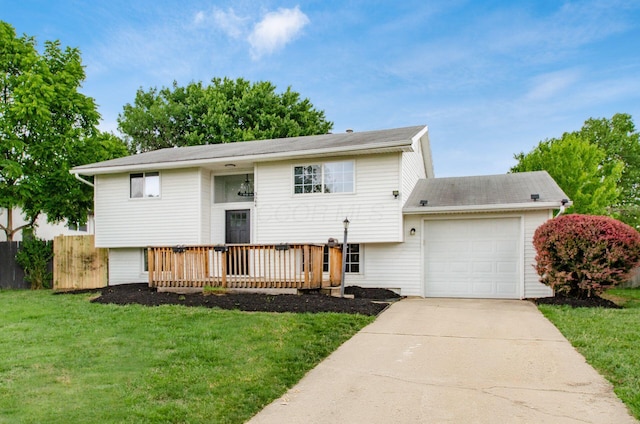 3944 Ardath Rd, Columbus, OH 43228 - view of front of home featuring a garage, driveway, and a deck