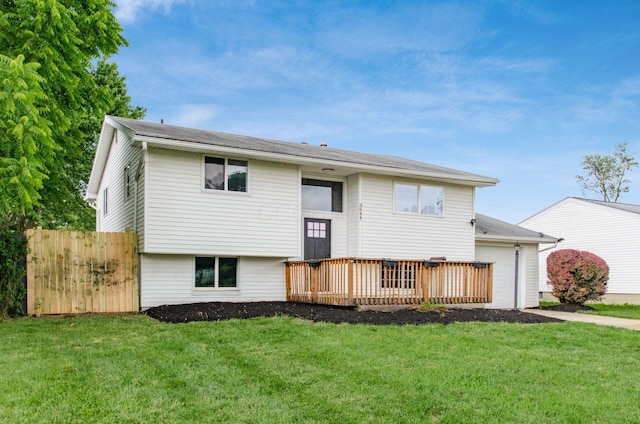 3944 Ardath Rd, Columbus, OH 43228 - view of front of property featuring a garage and a wooden deck